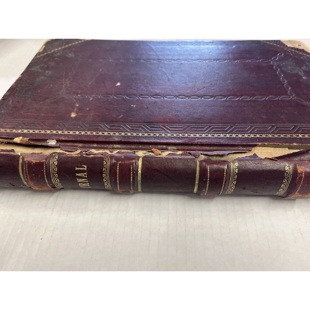 1903-1906 Leather Journal Ledger Store Ephemera Handwritten Paper Junk Journal